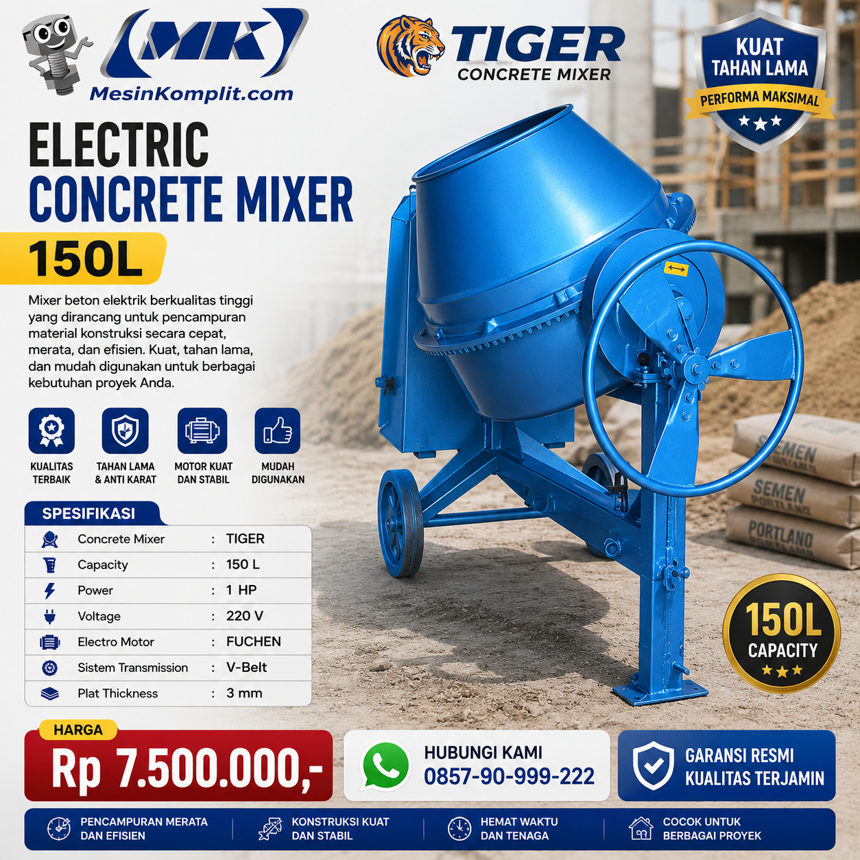 Molen Beton 150L Lis...